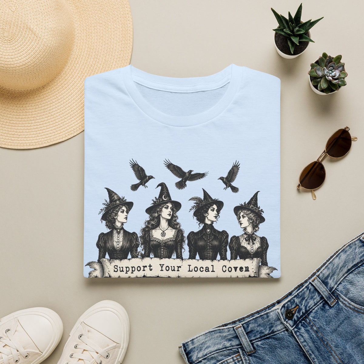 Support Your Local Coven Feminist Witch T-Shirt