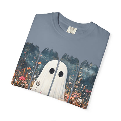 Floral Ghost Wildflower Halloween Comfort Colors T-Shirt