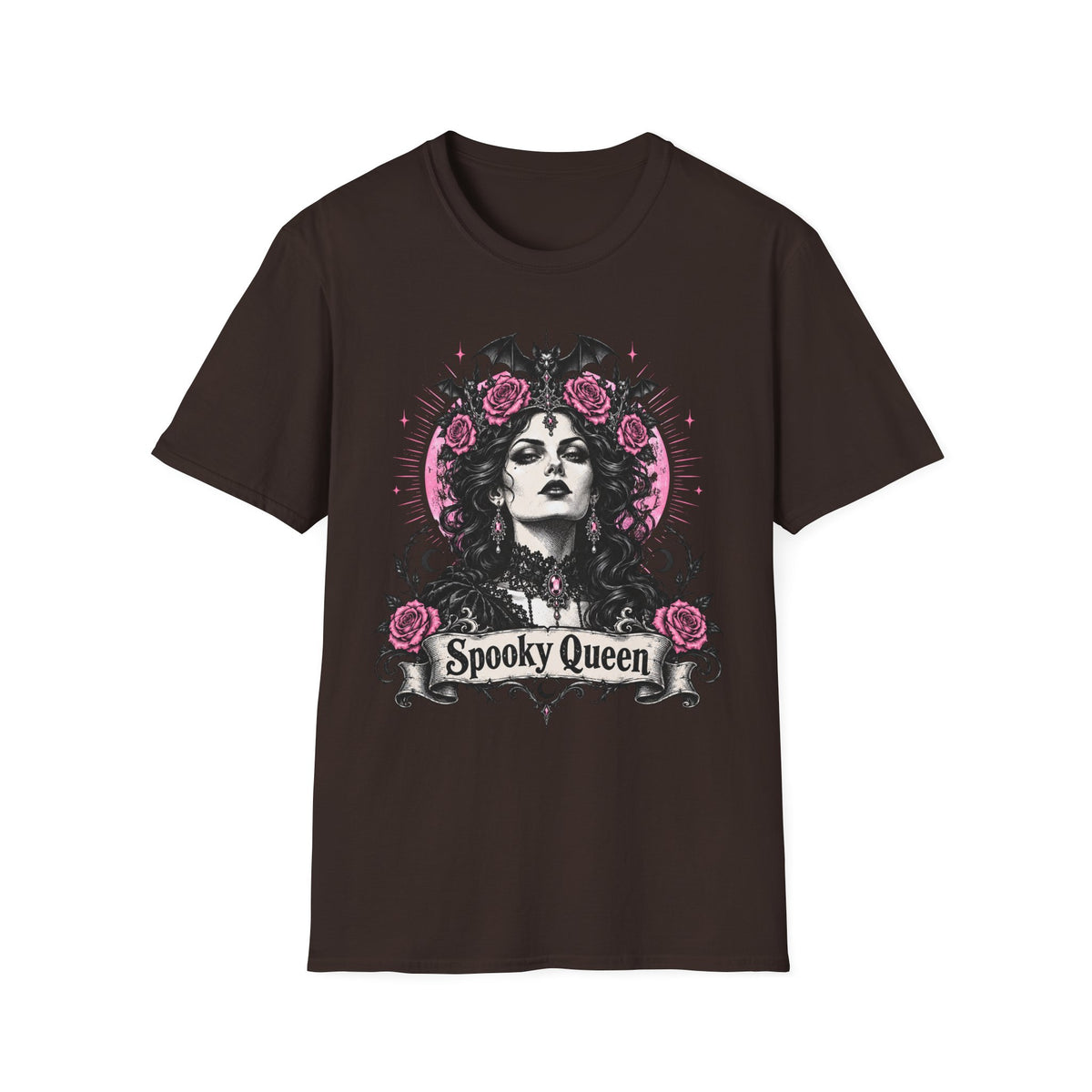Pink Spooky Queen Pastel Gothic Glamour Witch T-Shirt