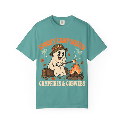 Spooky Camp Squad Campfires & Cobwebs Comfort Colors Tee