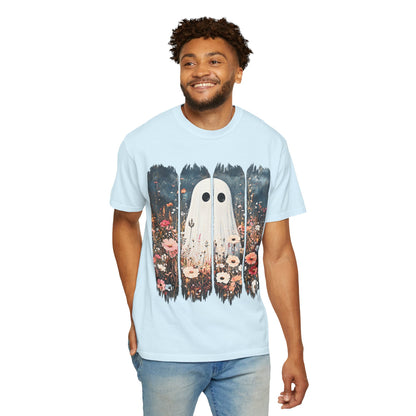 Floral Ghost Wildflower Halloween Comfort Colors T-Shirt