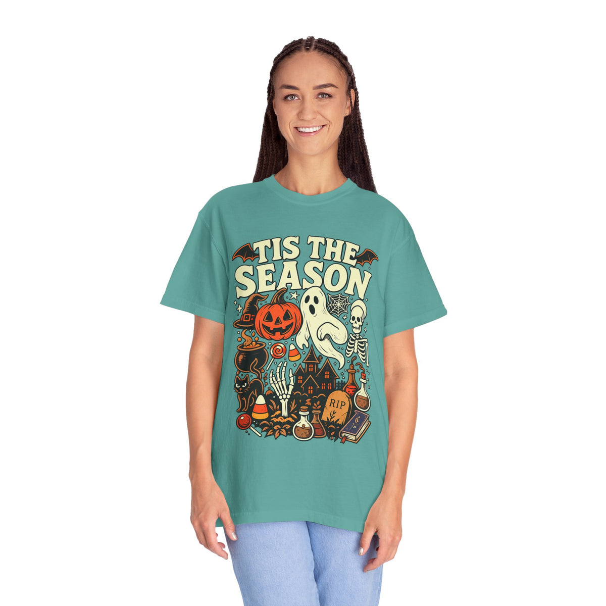 Tis the Season Spooky Halloween Comfort Colors Graphic Tee