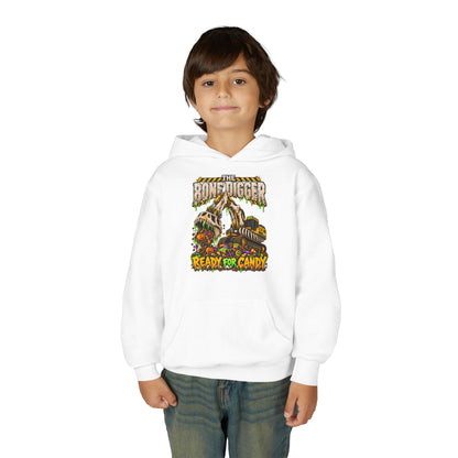 The Bone Digger Ready for Candy Youth Halloween Hoodie