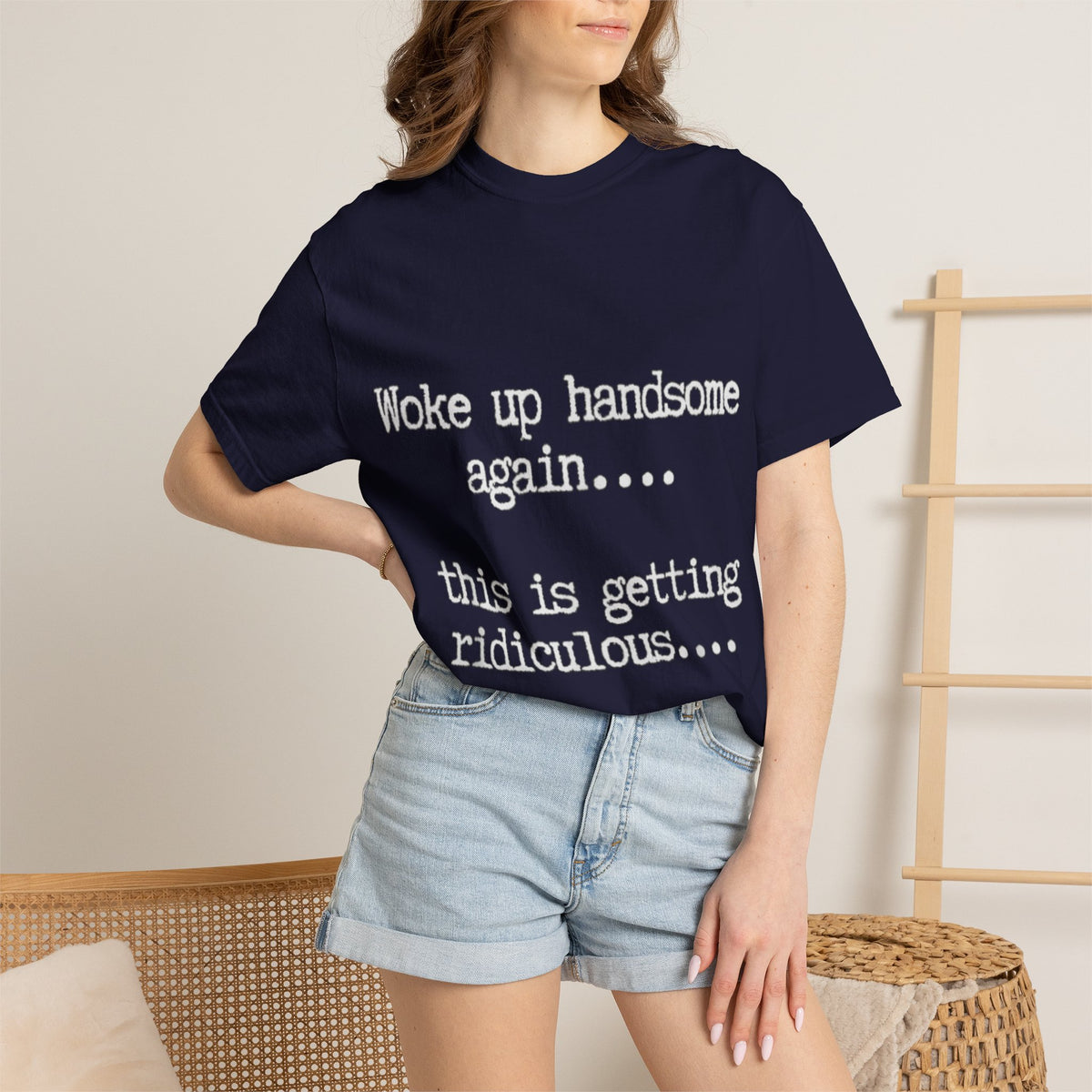 Woke Up Handsome Again Funny Comfort Colors T-Shirt