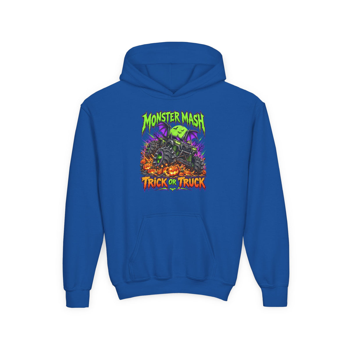 Monster Mash Trick or Truck Youth Halloween Hoodie