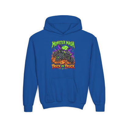 Monster Mash Trick or Truck Youth Halloween Hoodie