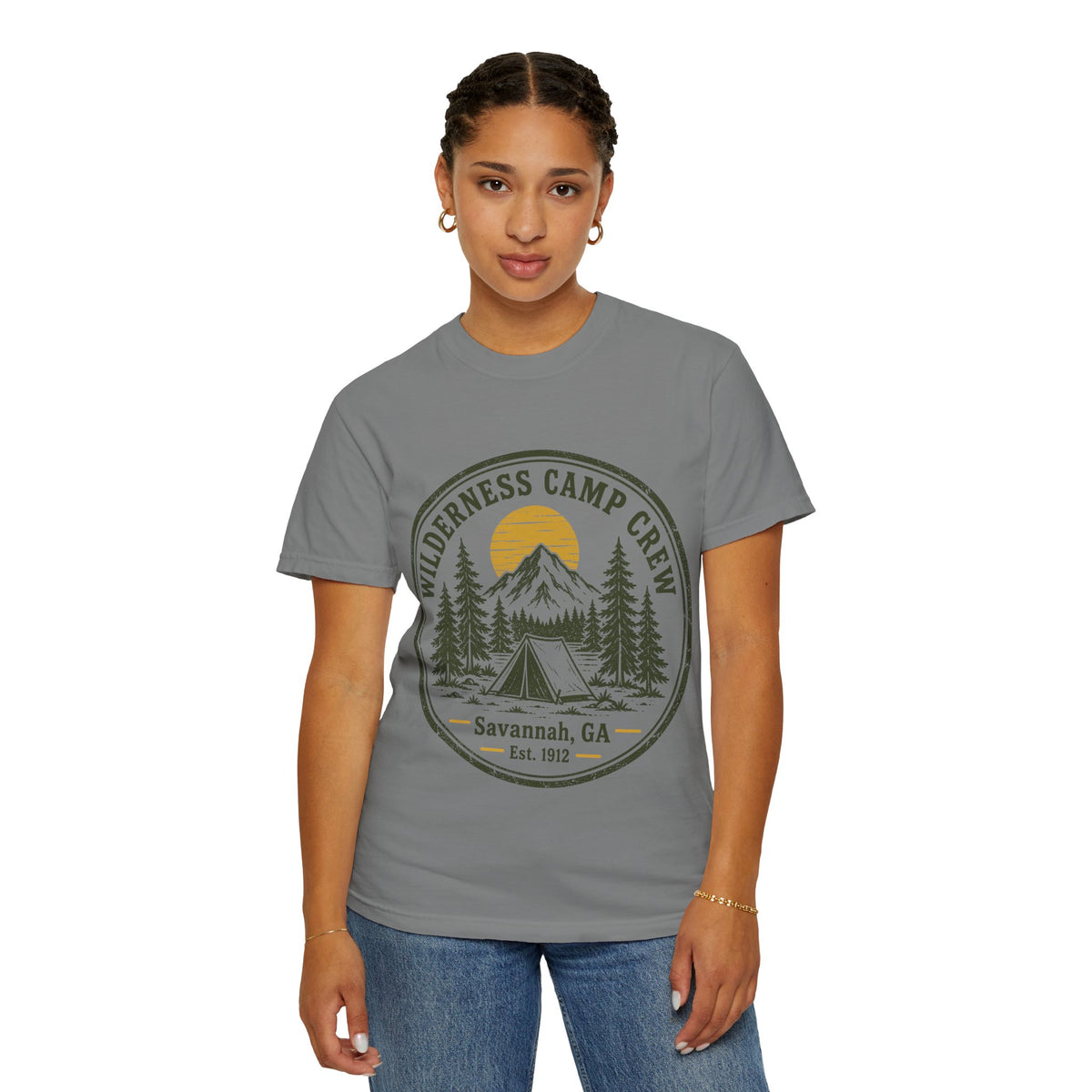 Wilderness Camp Crew Savannah GA Comfort Colors Tee
