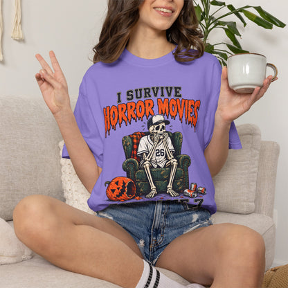 Horror Movies Game 7 Baseball Comfort Colors T-Shirt