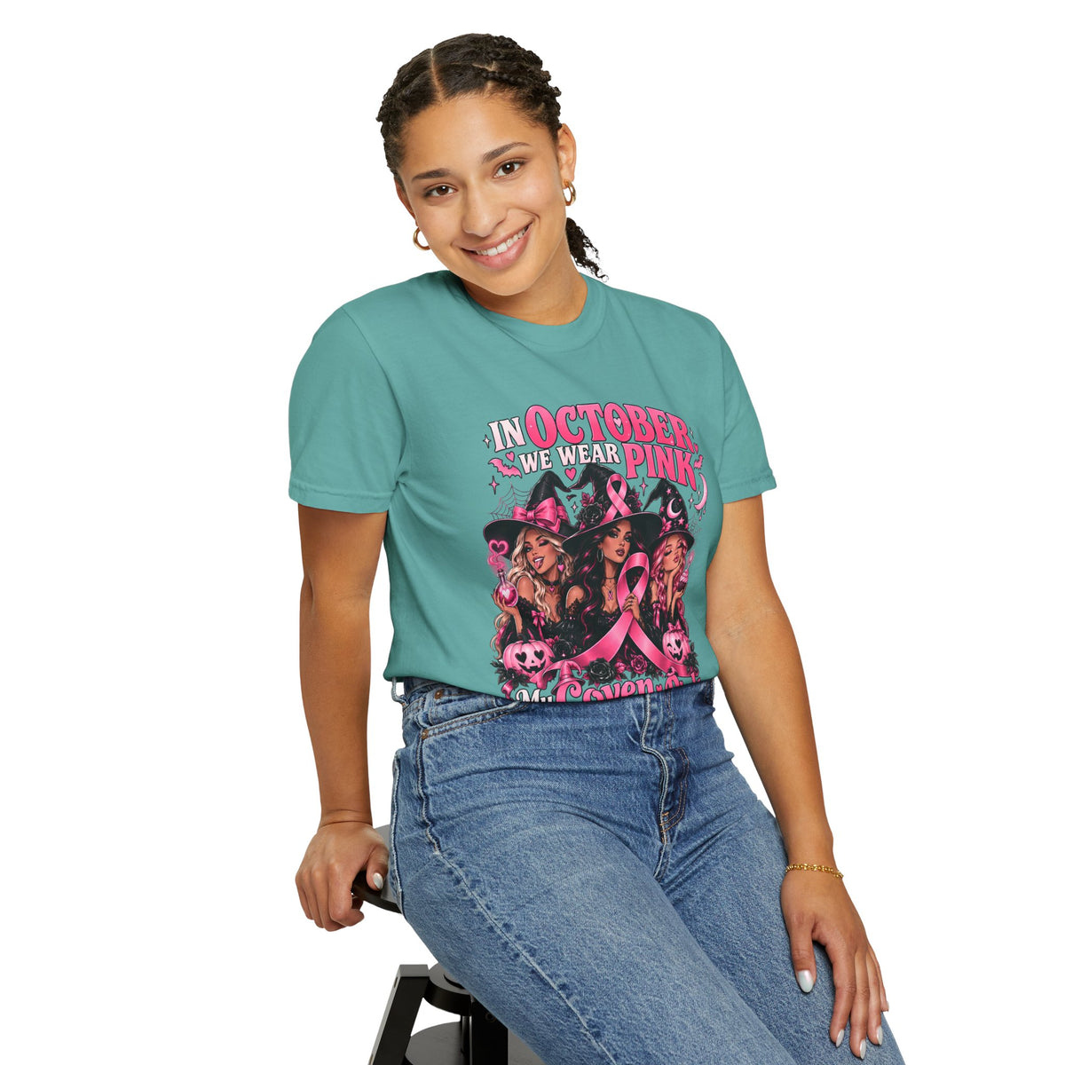 In October We Wear Pink My Coven Fights in Pink Tee