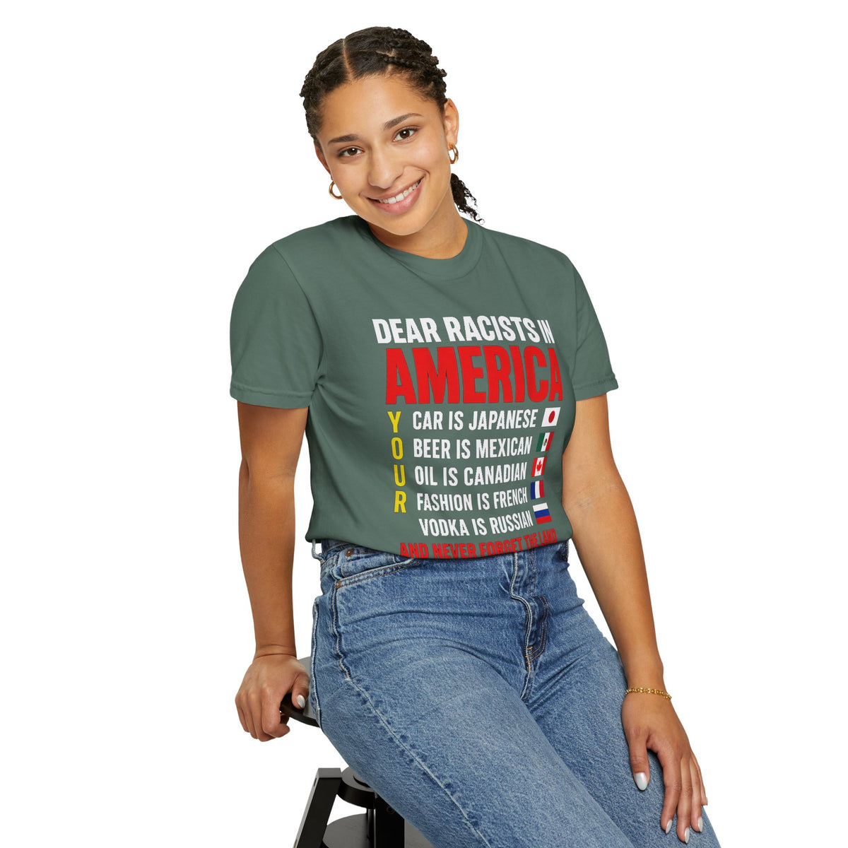 Dear Racists in America Anti-Racism Comfort Colors Tee