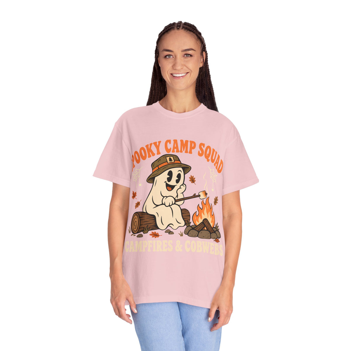 Spooky Camp Squad Campfires & Cobwebs Comfort Colors Tee