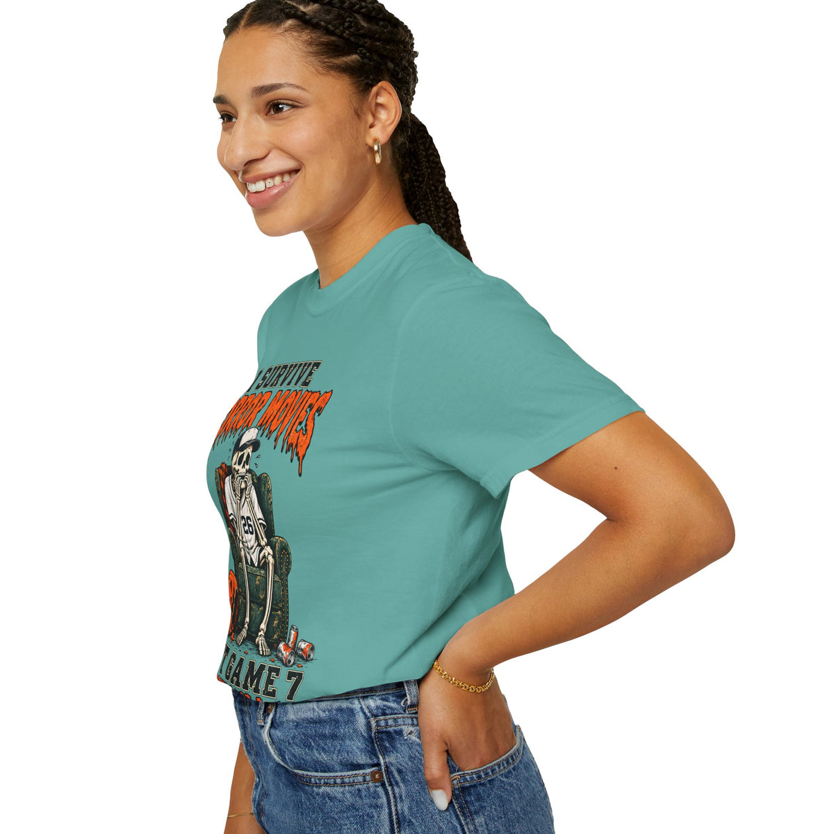Horror Movies Game 7 Baseball Comfort Colors T-Shirt
