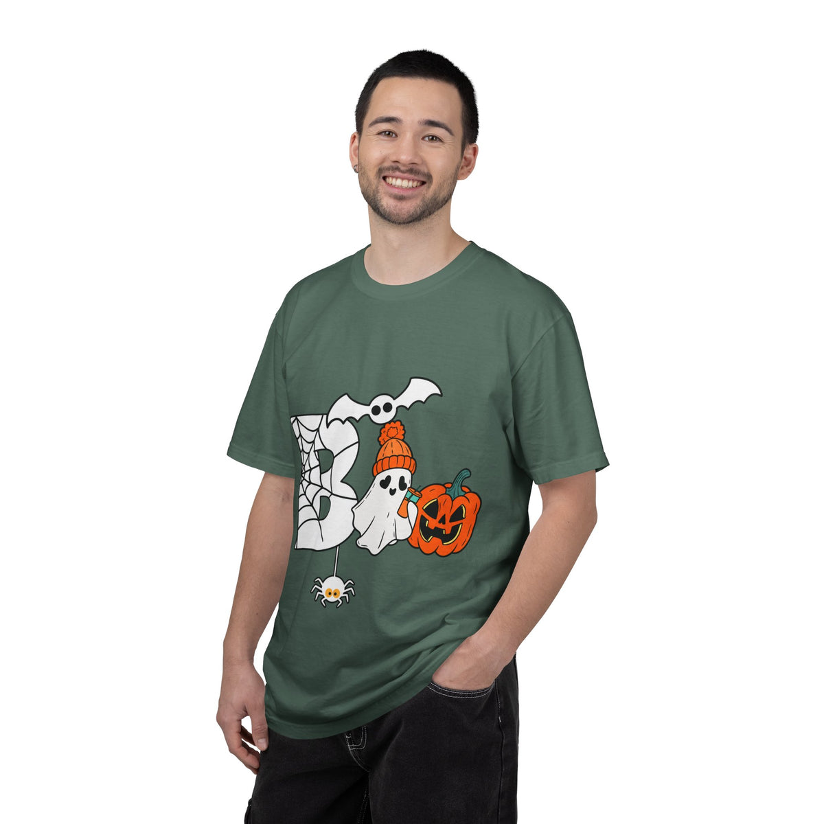 Cute Ghost Pumpkin Cozy Halloween Comfort Colors T-Shirt