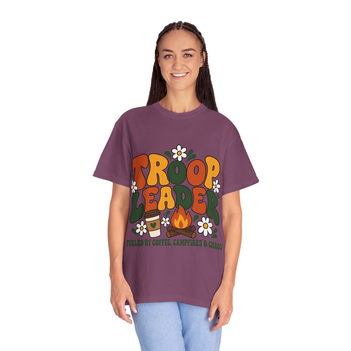 Troop Leader Coffee Campfires Chaos Comfort Colors Tee