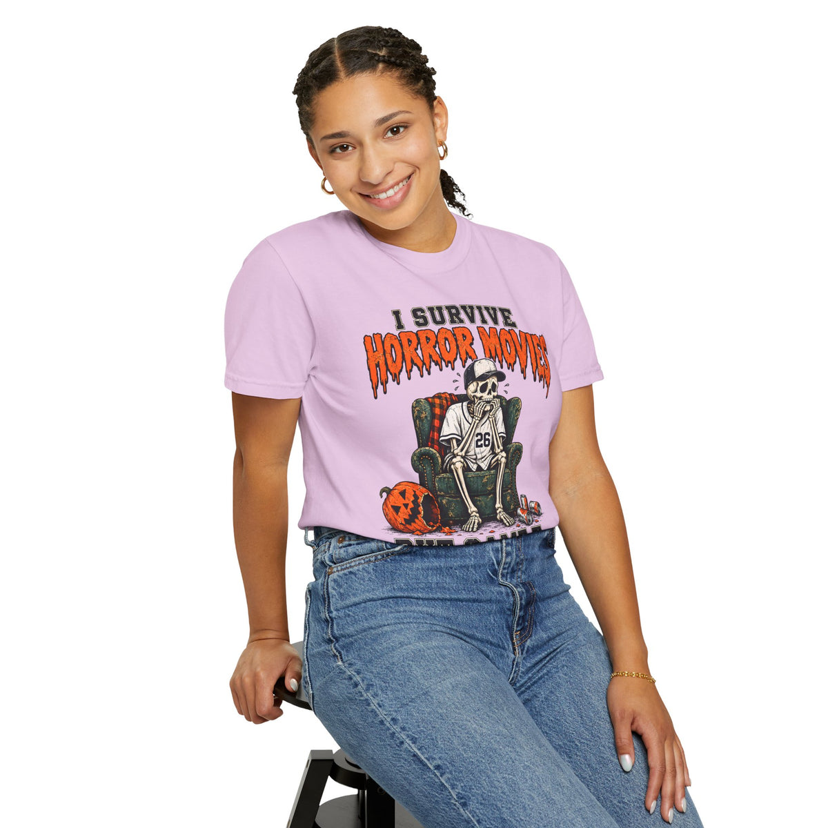 Horror Movies Game 7 Baseball Comfort Colors T-Shirt