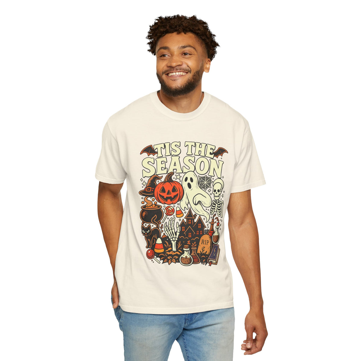 Tis the Season Spooky Halloween Comfort Colors Graphic Tee