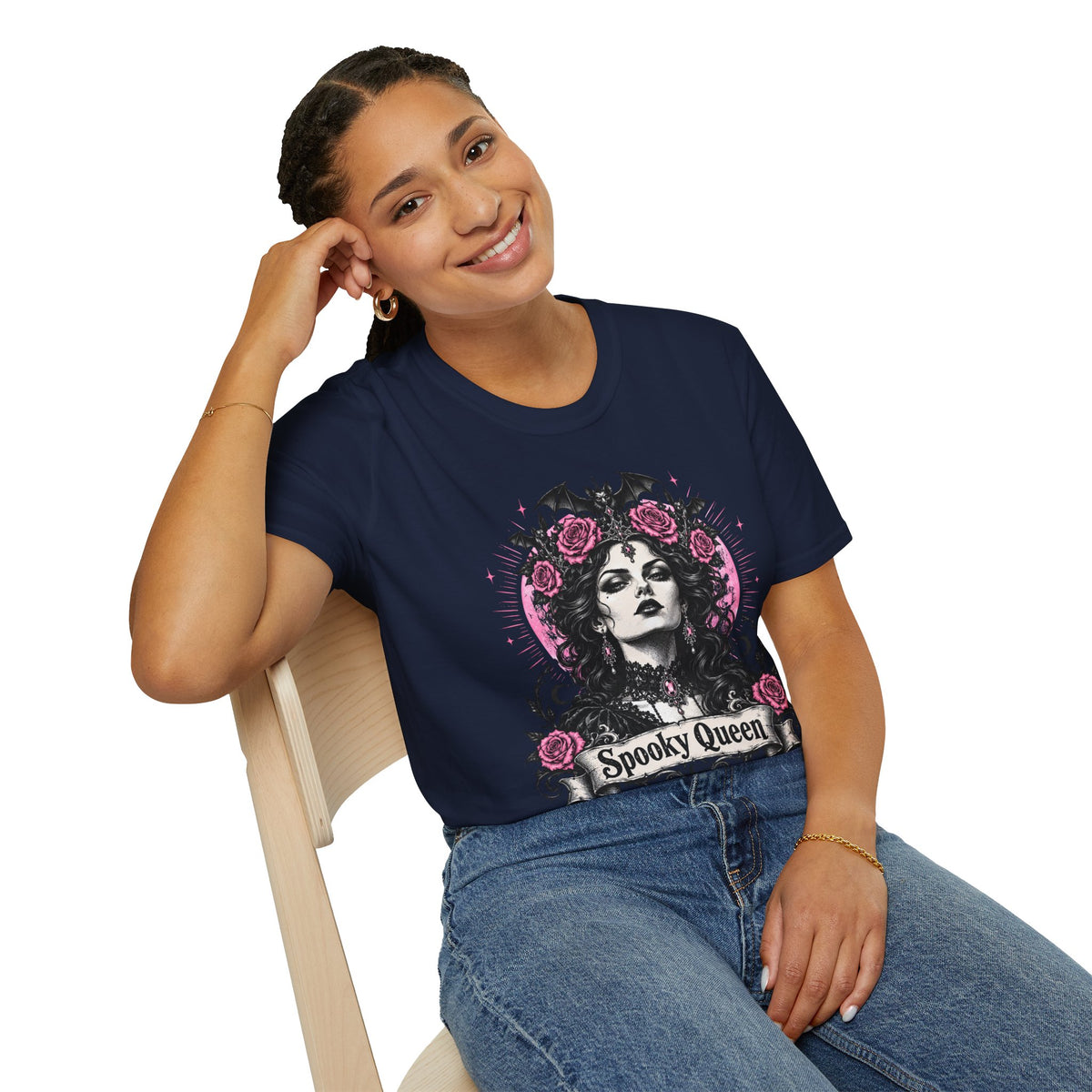 Pink Spooky Queen Pastel Gothic Glamour Witch T-Shirt