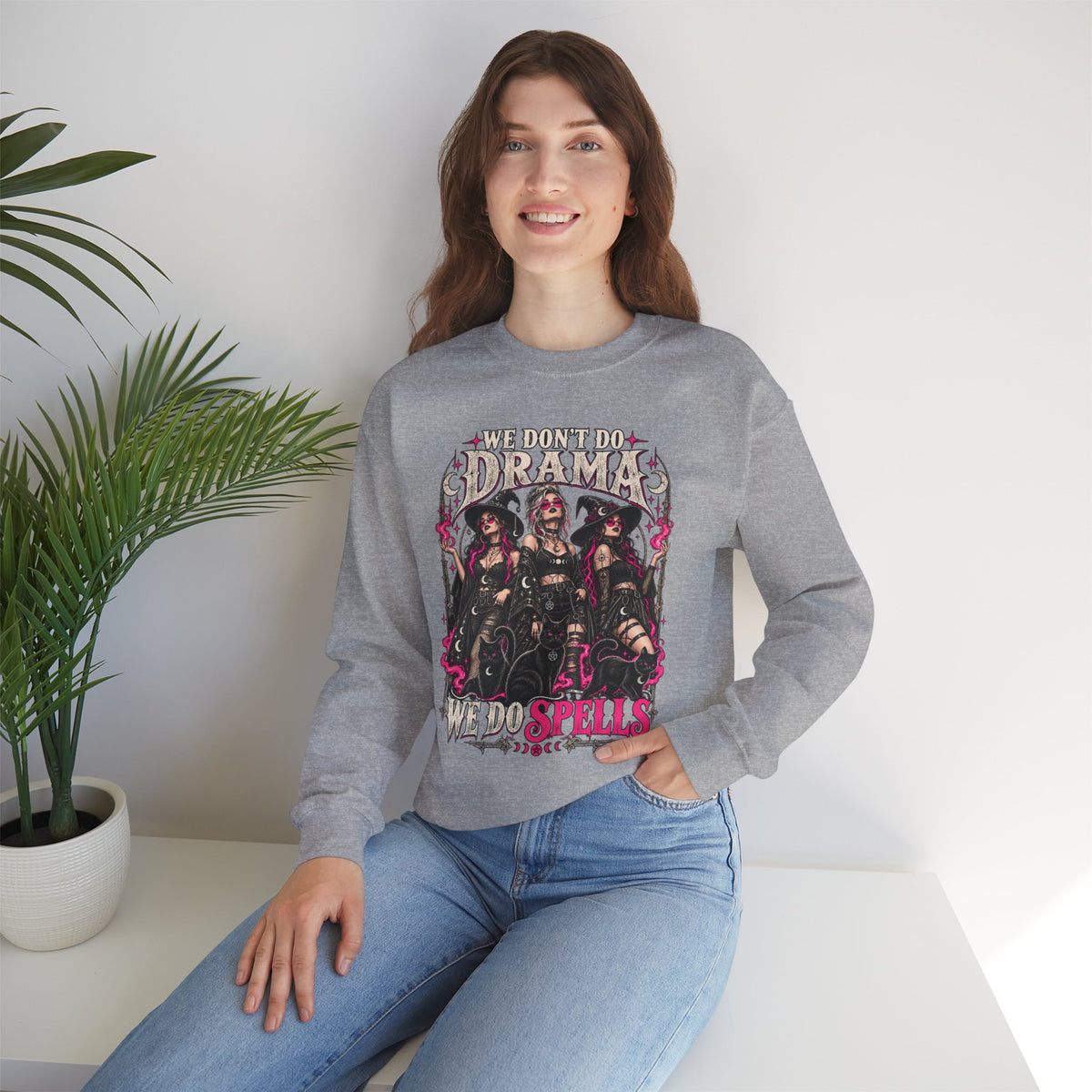 We Don't Do Drama We Do Spells Witch Gildan 18000 Sweatshirt