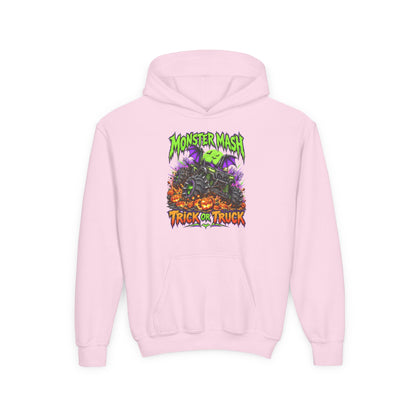 Monster Mash Trick or Truck Youth Halloween Hoodie