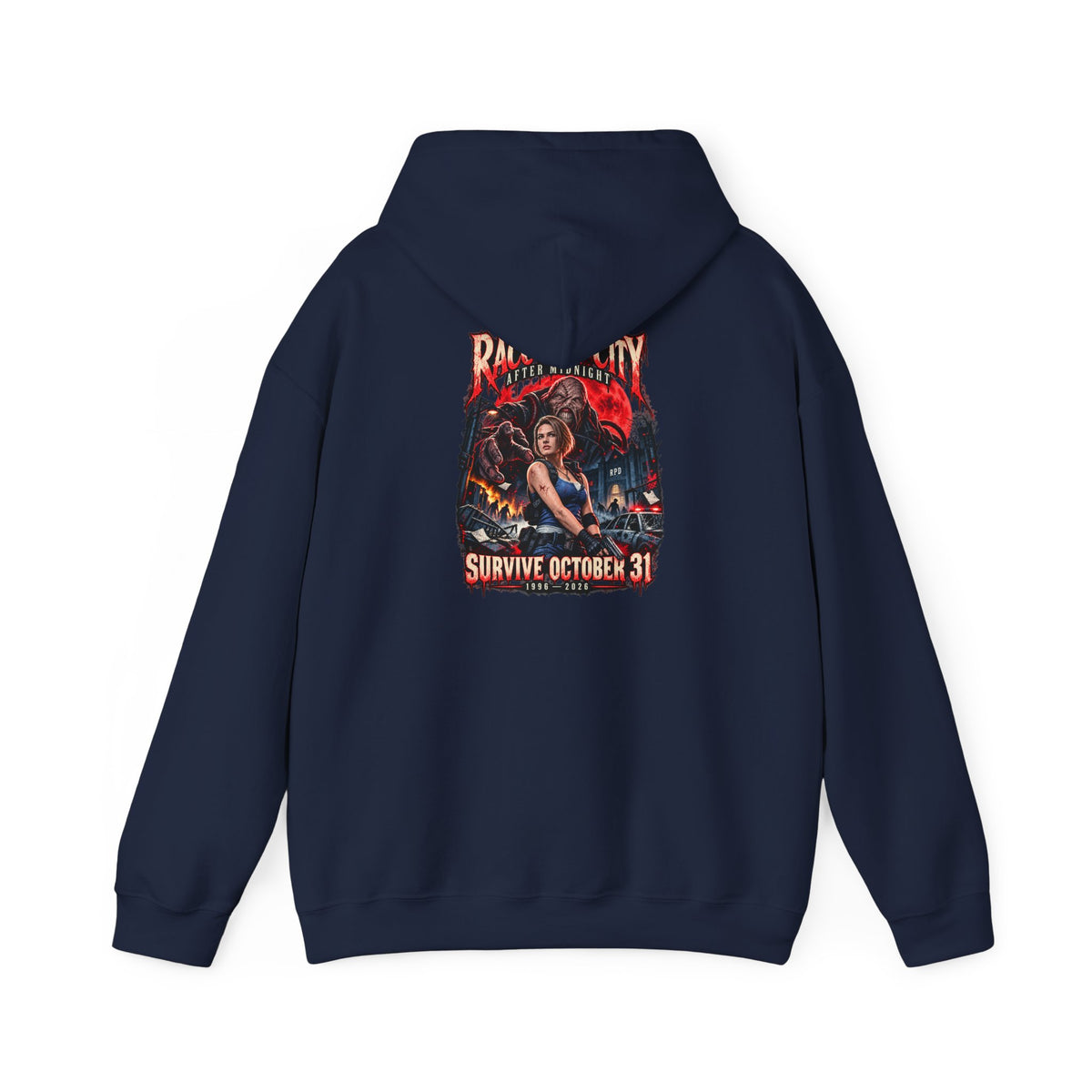 Raccoon City After Midnight Halloween Gildan 18500 Hoodie