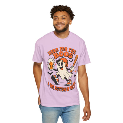 Here for the Boos Baseball Halloween Comfort Colors Tee