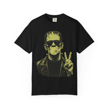 Frankenstein Bubblegum Peace Sign Comfort Colors T-Shirt