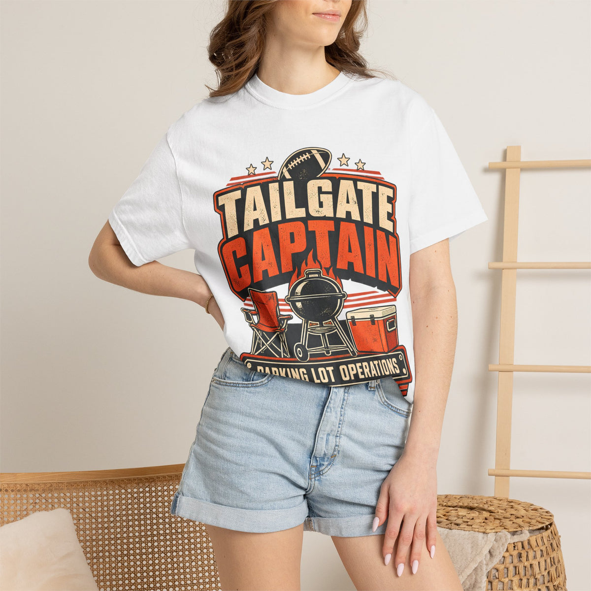 Tailgate Captain Football Game Day Comfort Colors T-Shirt