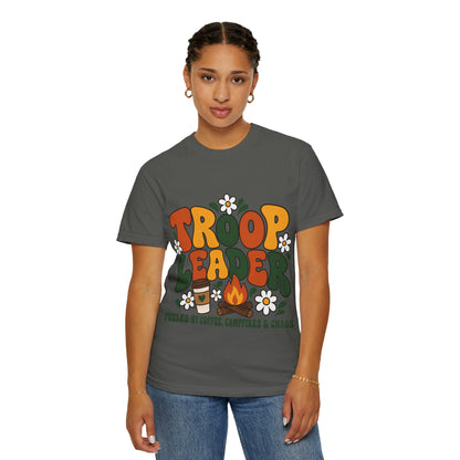 Troop Leader Coffee Campfires Chaos Comfort Colors Tee