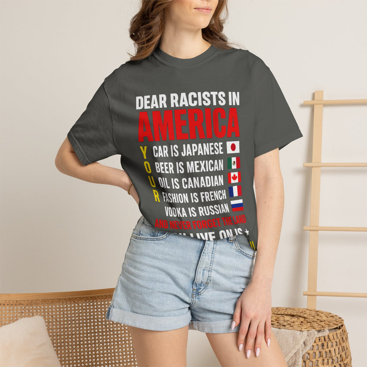Dear Racists in America Anti-Racism Comfort Colors Tee