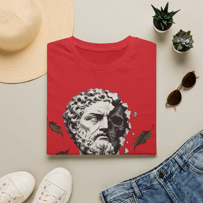 Memento Mori Embrace The Fall Shirt – Stoic Skull Statue Autumn Tee