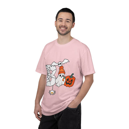 Cute Ghost Pumpkin Cozy Halloween Comfort Colors T-Shirt