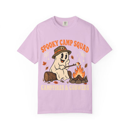 Spooky Camp Squad Campfires & Cobwebs Comfort Colors Tee