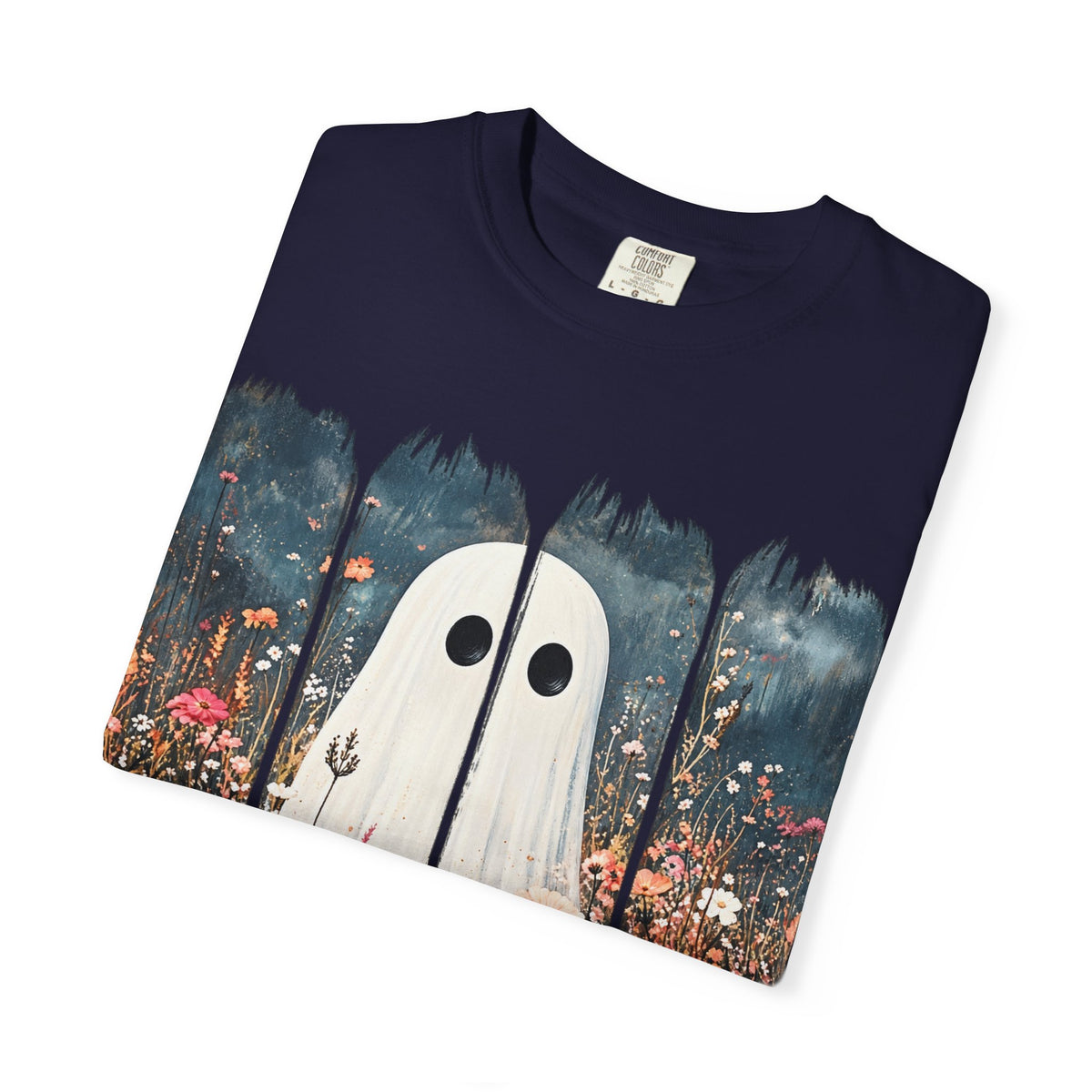 Floral Ghost Wildflower Halloween Comfort Colors T-Shirt