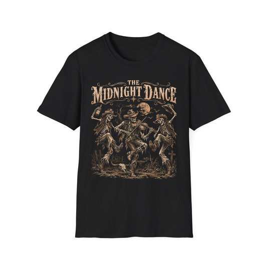Southern Gothic Outlaw Fiddle Skeleton T-Shirt