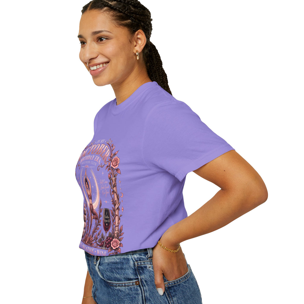 In My October Birthday Era Wellness Club Comfort Colors Tee