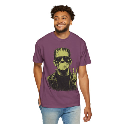 Frankenstein Bubblegum Peace Sign Comfort Colors T-Shirt