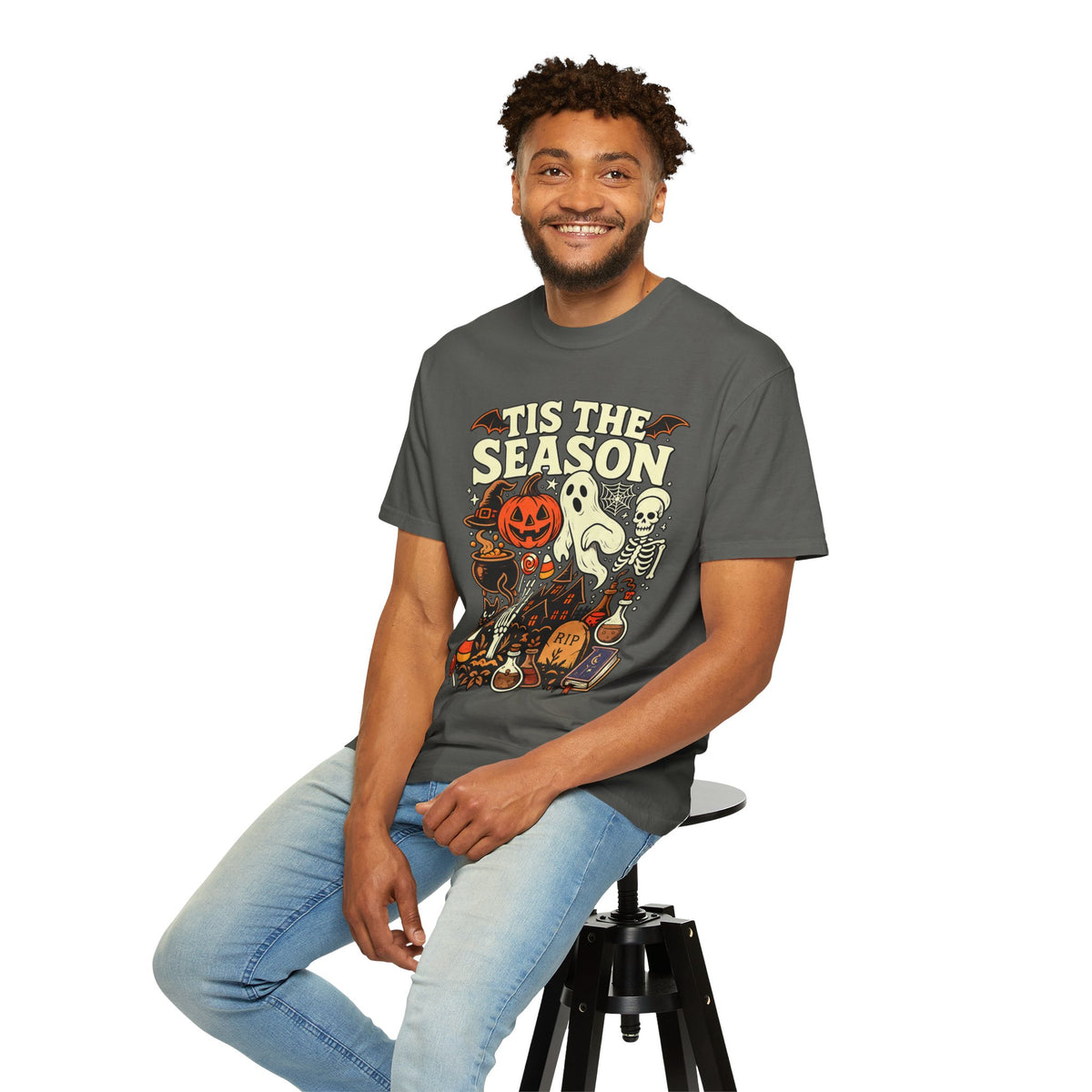 Tis the Season Spooky Halloween Comfort Colors Graphic Tee