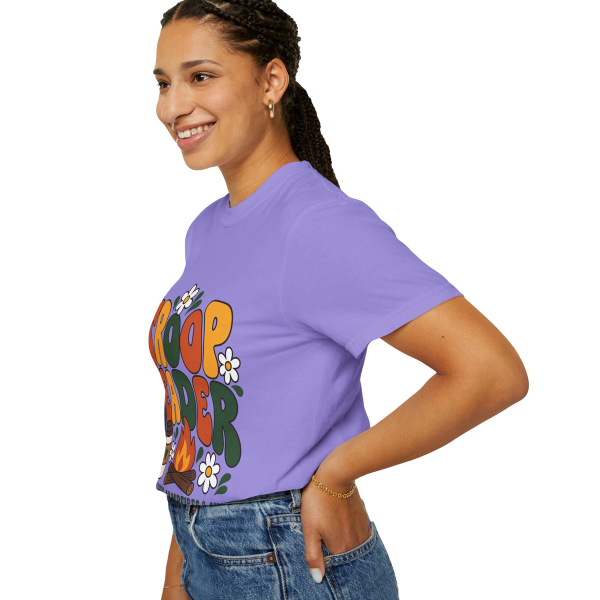Troop Leader Coffee Campfires Chaos Comfort Colors Tee