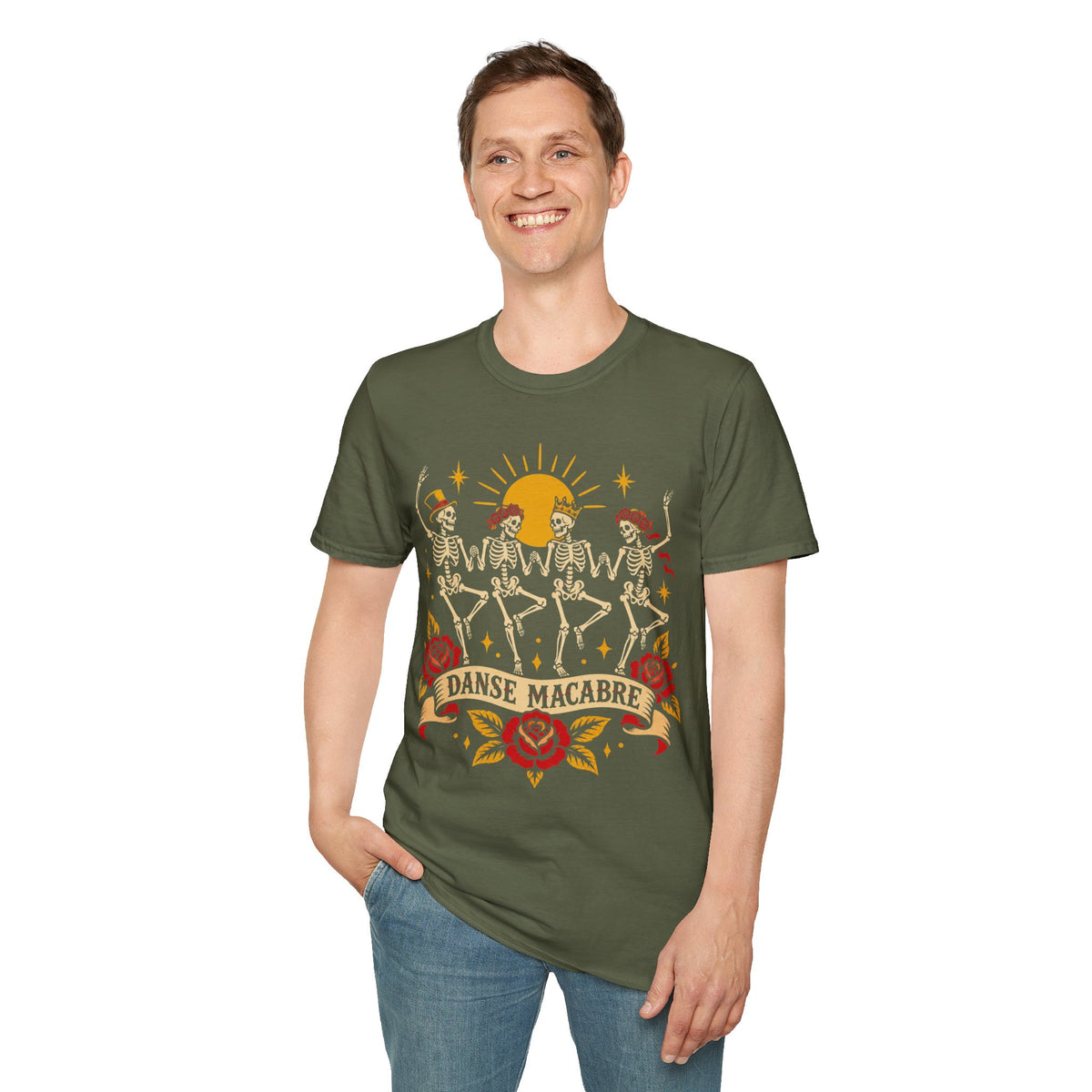 American Traditional Tattoo Skeleton Dance Shirt