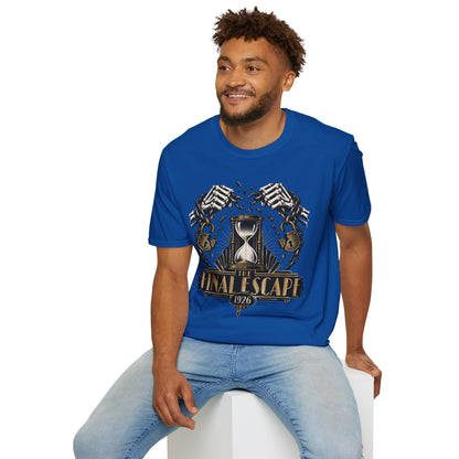 The Final Escape 1926 Shirt – Skeleton Chains Hourglass Art Deco Tee