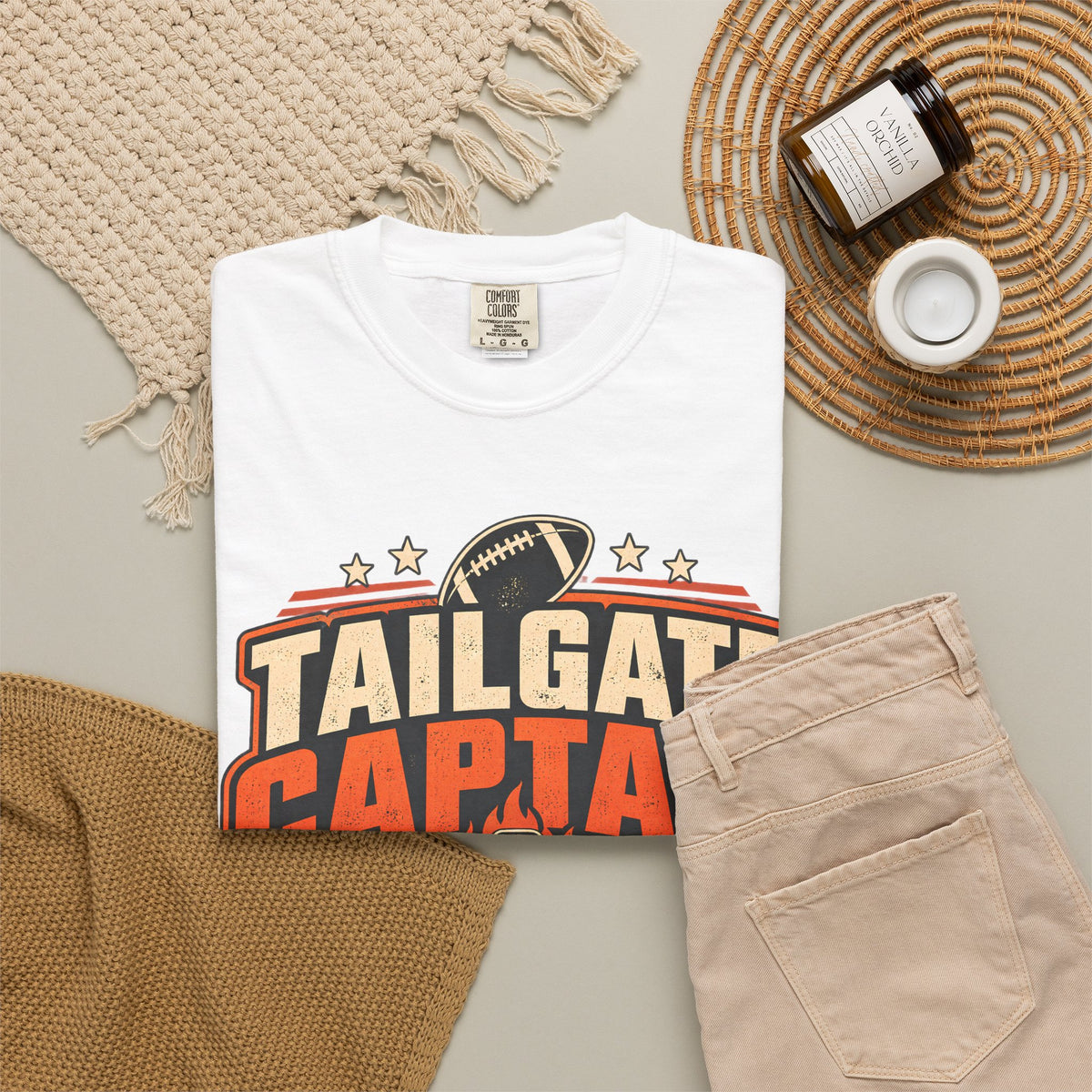 Tailgate Captain Football Game Day Comfort Colors T-Shirt