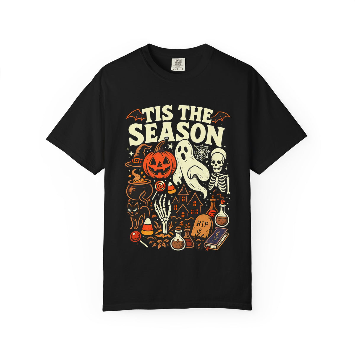 Tis the Season Spooky Halloween Comfort Colors Graphic Tee