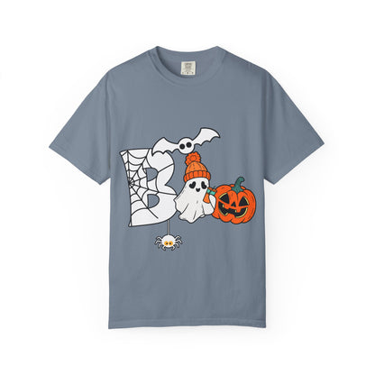 Cute Ghost Pumpkin Cozy Halloween Comfort Colors T-Shirt