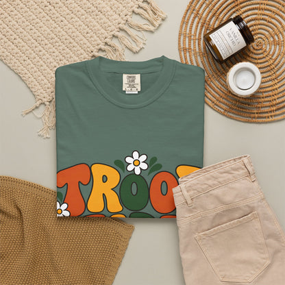 Troop Leader Coffee Campfires Chaos Comfort Colors Tee