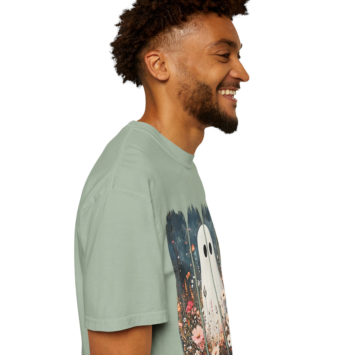 Floral Ghost Wildflower Halloween Comfort Colors T-Shirt