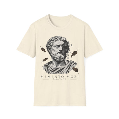 Memento Mori Embrace The Fall Shirt – Stoic Skull Statue Autumn Tee