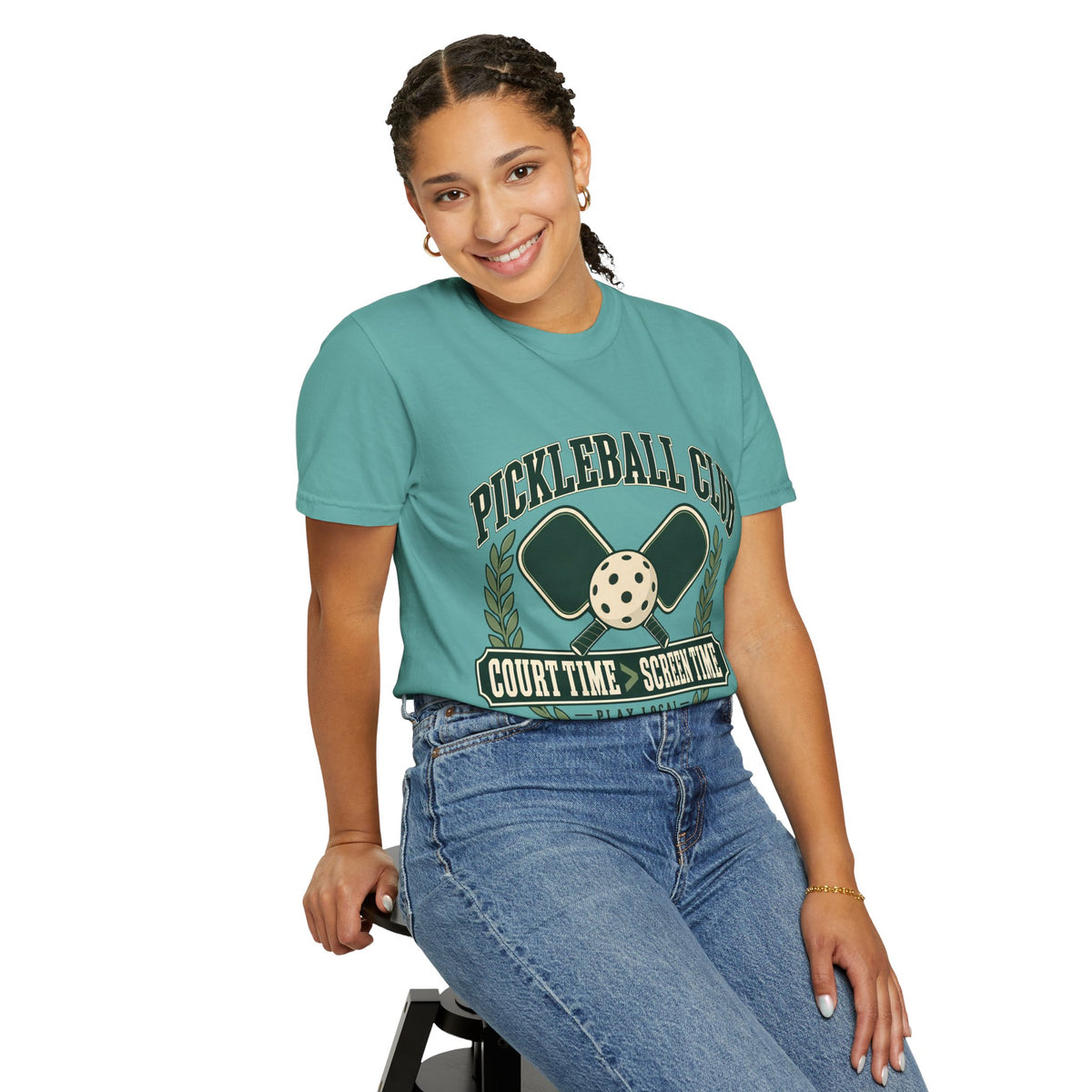 Pickleball Club Court Time Over Screen Time Comfort Colors Tee