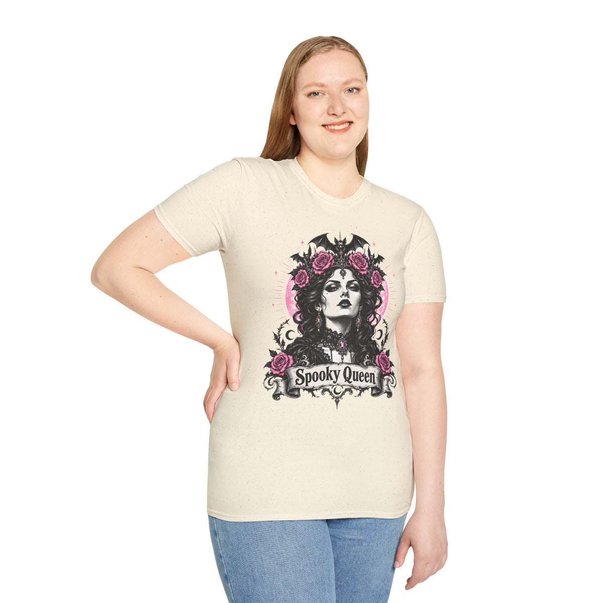 Pink Spooky Queen Pastel Gothic Glamour Witch T-Shirt