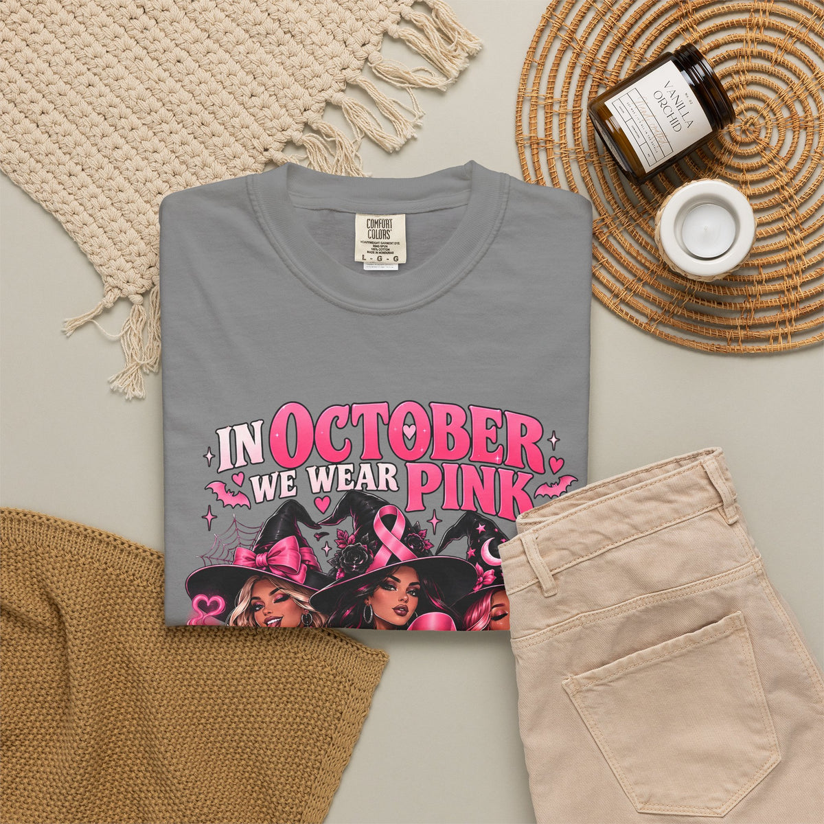 In October We Wear Pink My Coven Fights in Pink Tee