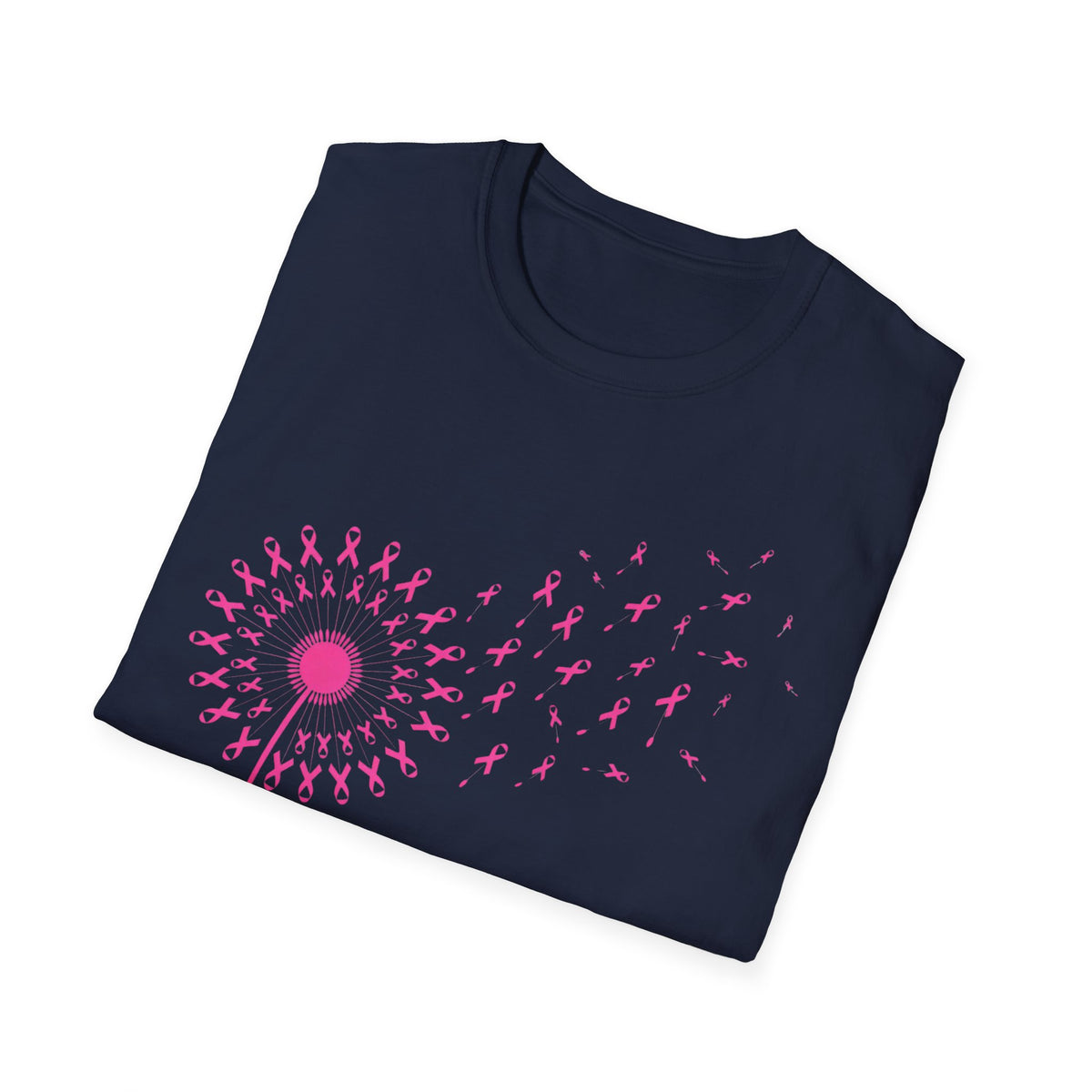 Pink Ribbon Dandelion Breast Cancer Awareness Tee